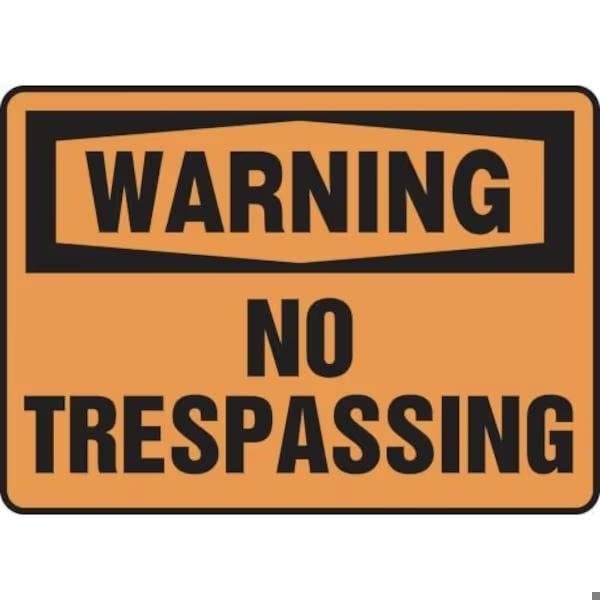 Accuform OSHA WARNING SAFETY SIGN NO MATR302VS MATR302VS - main